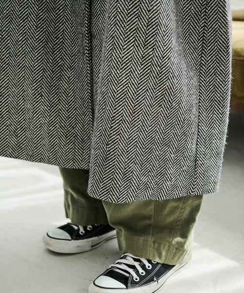 Crisp(クリスプ)の「【ZOZO限定】ヘリンボーンバルカラーコート(その他アウター・レディース・ブラック/ブラウン・FREE)」の12枚目の写真