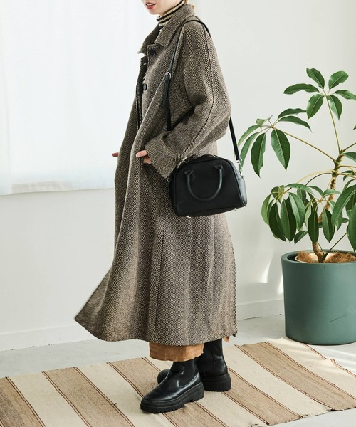 Crisp(クリスプ)の「【ZOZO限定】ヘリンボーンバルカラーコート(その他アウター・レディース・ブラック/ブラウン・FREE)」の13枚目の写真