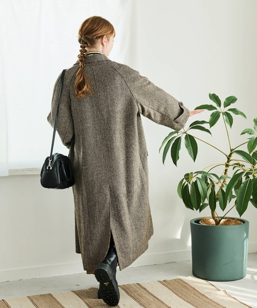 Crisp(クリスプ)の「【ZOZO限定】ヘリンボーンバルカラーコート(その他アウター・レディース・ブラック/ブラウン・FREE)」の15枚目の写真