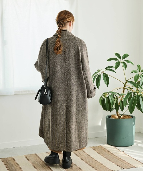 Crisp(クリスプ)の「【ZOZO限定】ヘリンボーンバルカラーコート(その他アウター・レディース・ブラック/ブラウン・FREE)」の16枚目の写真