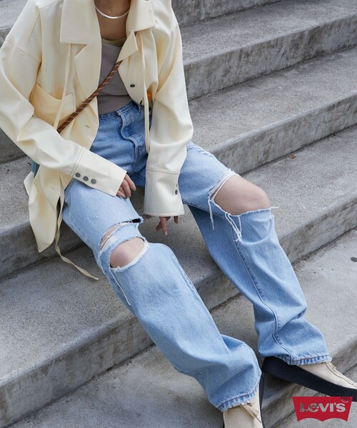 セール/ブランド古着】ダメージ加工デニムパンツ（デニムパンツ  