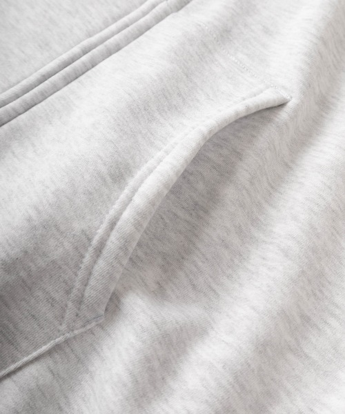 make a ray!（メイク ア レイ！）の「【MOJASH/モジャッシュ】おじさんキャラクター ＆ ドッグ サガラ刺繍 バックプリント刺繍 デザイン オーバーサイズ ジップパーカー/裏起毛（パーカー・メンズ・ブラック/アッシュグレー/ネイビー・M/L）」の9枚目の写真