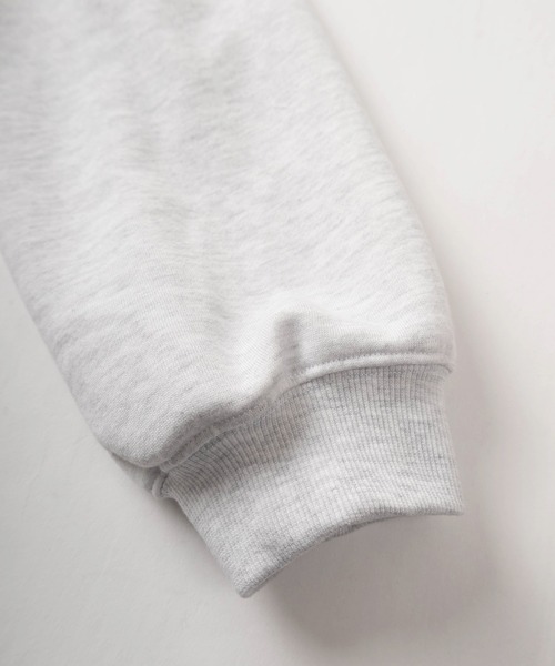 make a ray!（メイク ア レイ！）の「【MOJASH/モジャッシュ】おじさんキャラクター ＆ ドッグ サガラ刺繍 バックプリント刺繍 デザイン オーバーサイズ ジップパーカー/裏起毛（パーカー・メンズ・ブラック/アッシュグレー/ネイビー・M/L）」の11枚目の写真