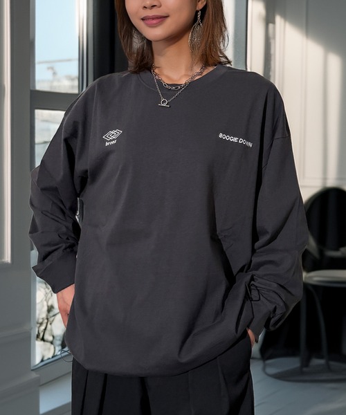 セール】ワンポイント ストリート ロゴ ヘビーウェイト ポケット ロンT