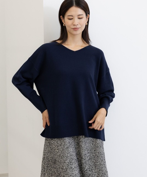 Elura（エルーラ）の「毛玉しらず2WAYニット/133699（ニット/セーター・レディース・グリーン系その他4/ネイビー/ホワイト/ダークネイビー/レッド/ブラウン系その他/ブラック・SMALL/MEDIUM/LARGE）」の7枚目の写真