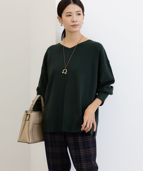 Elura（エルーラ）の「毛玉しらず2WAYニット/133699（ニット/セーター・レディース・グリーン系その他4/ネイビー/ホワイト/ダークネイビー/レッド/ブラウン系その他/ブラック・SMALL/MEDIUM/LARGE）」の5枚目の写真