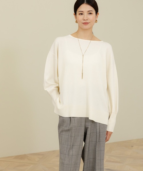 Elura（エルーラ）の「毛玉しらず2WAYニット/133699（ニット/セーター・レディース・グリーン系その他4/ネイビー/ホワイト/ダークネイビー/レッド/ブラウン系その他/ブラック・SMALL/MEDIUM/LARGE）」の8枚目の写真