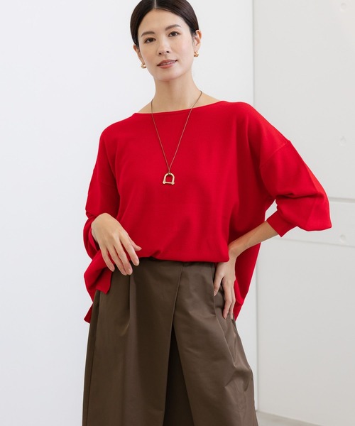 Elura（エルーラ）の「毛玉しらず2WAYニット/133699（ニット/セーター・レディース・グリーン系その他4/ネイビー/ホワイト/ダークネイビー/レッド/ブラウン系その他/ブラック・SMALL/MEDIUM/LARGE）」の14枚目の写真