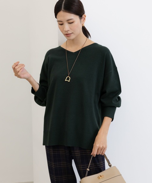 Elura（エルーラ）の「毛玉しらず2WAYニット/133699（ニット/セーター・レディース・グリーン系その他4/ネイビー/ホワイト/ダークネイビー/レッド/ブラウン系その他/ブラック・SMALL/MEDIUM/LARGE）」の20枚目の写真