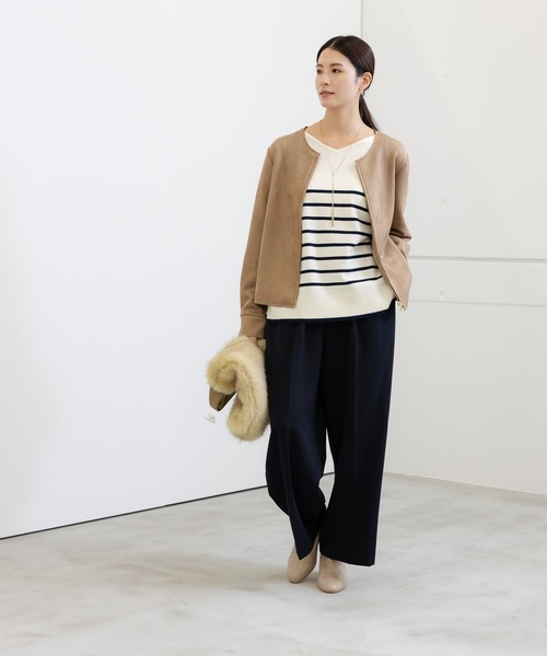 Elura（エルーラ）の「毛玉しらず2WAYニット/133699（ニット/セーター・レディース・グリーン系その他4/ネイビー/ホワイト/ダークネイビー/レッド/ブラウン系その他/ブラック・SMALL/MEDIUM/LARGE）」の22枚目の写真