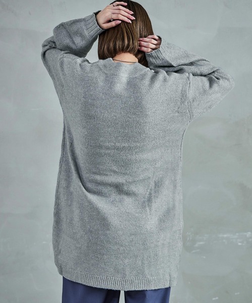 クルーネック ロング丈 ニットトップス（ニット/セーター）｜Fashion Letter（ファッションレター）