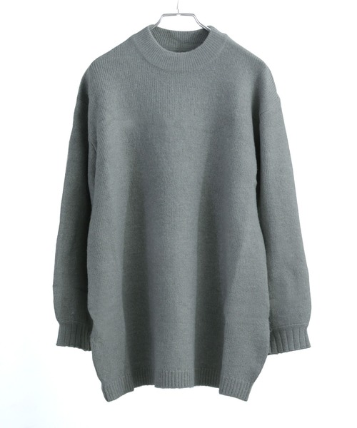 クルーネック ロング丈 ニットトップス（ニット/セーター）｜Fashion Letter（ファッションレター）