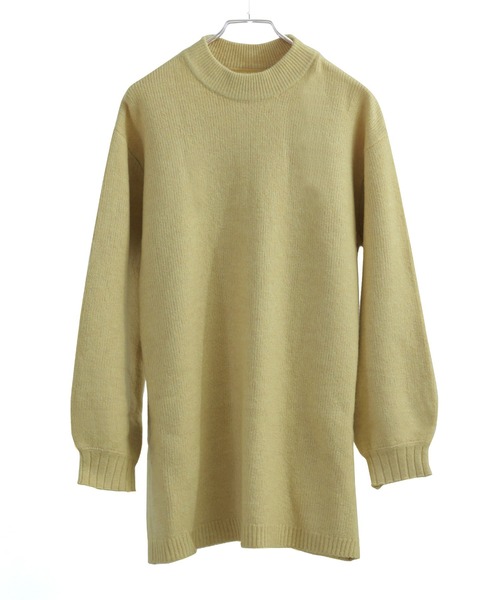 クルーネック ロング丈 ニットトップス（ニット/セーター）｜Fashion Letter（ファッションレター）