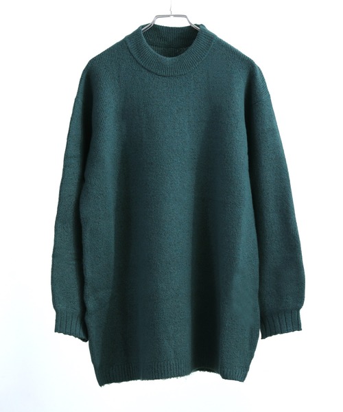 クルーネック ロング丈 ニットトップス（ニット/セーター）｜Fashion Letter（ファッションレター）