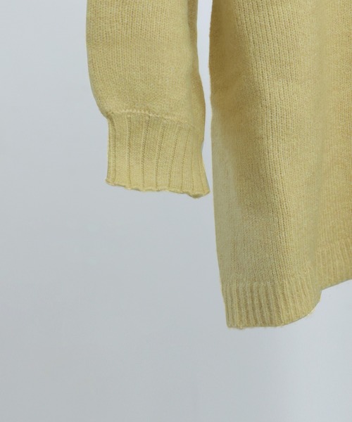 クルーネック ロング丈 ニットトップス（ニット/セーター）｜Fashion Letter（ファッションレター）