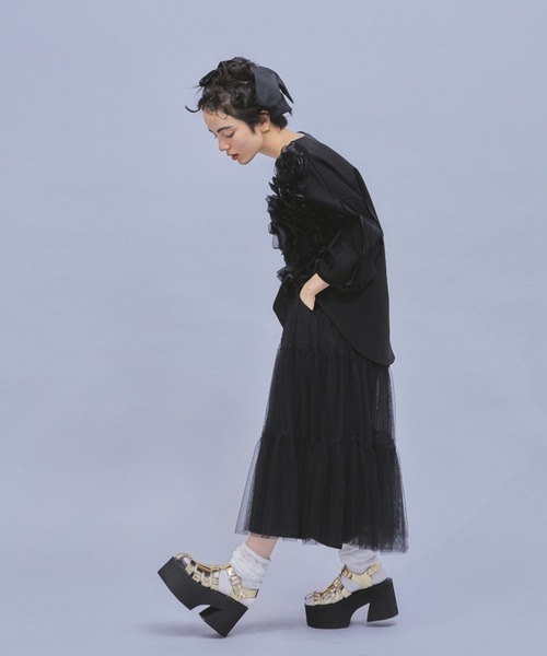 manana suerte（マニャーナスエルテ）の「チュールレースワイドパンツ（その他パンツ・レディース・ブラック・FREE）」の15枚目の写真