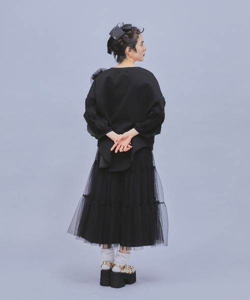 manana suerte（マニャーナスエルテ）の「チュールレースワイドパンツ（その他パンツ・レディース・ブラック・FREE）」の16枚目の写真