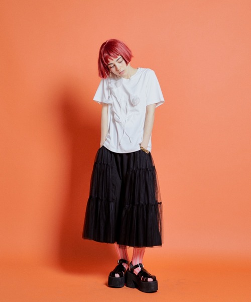 manana suerte（マニャーナスエルテ）の「チュールレースワイドパンツ（その他パンツ・レディース・ブラック・FREE）」の18枚目の写真