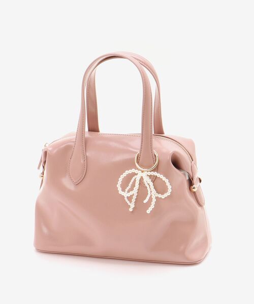 MAJESTIC LEGON(マジェスティックレゴン)の「チャームセットボストンバッグ(ボストンバッグ・レディース・キャメル/ピンク/アイボリー・FREE)」の15枚目の写真