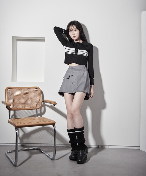 【セール】ポロカラーラガーリブニット（ニット/セーター）｜Y/lim（イリム）