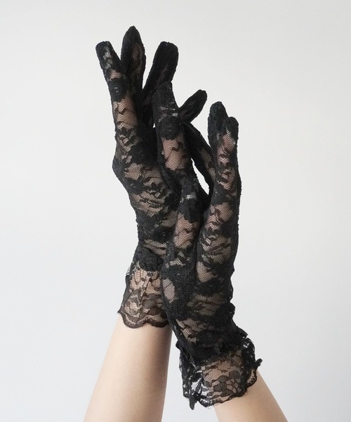 大きなマリアージュ布花ブーケ・レースロング手袋✨️フランスアンティーク２点セット 大きなマリアージュ布花ブーケ・レースロング手袋✨️フランス