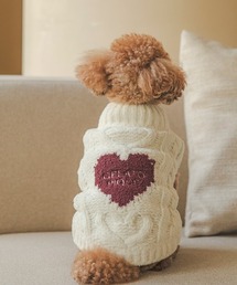 GELATO PIQUE ハートアランニットセーター Lサイズ　ペット　犬服 GELATO PIQUE ハートアランニットセーター Lサイズ ペット 犬服 【公式
