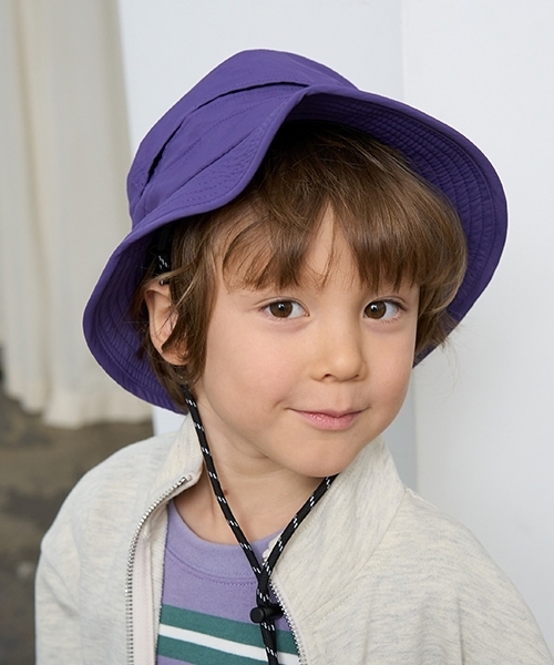b・ROOM（ビールーム）の「【撥水加工】小さく収納できるハット（ハット・キッズ・ライトピンク/シルバーグレー/ライトカーキ/パープル/ベージュ/レッド/ブラック/レモンイエロー/ラベンダー/ブルー系その他2・54cm/52cm）」の6枚目の写真