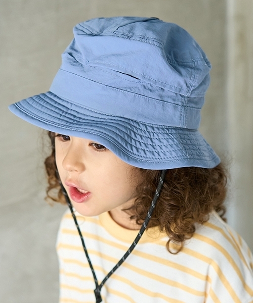 b・ROOM（ビールーム）の「【撥水加工】小さく収納できるハット（ハット・キッズ・ライトピンク/シルバーグレー/ライトカーキ/パープル/ベージュ/レッド/ブラック/レモンイエロー/ラベンダー/ブルー系その他2・54cm/52cm）」の5枚目の写真