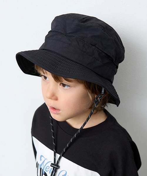 b・ROOM（ビールーム）の「【撥水加工】小さく収納できるハット（ハット・キッズ・ライトピンク/シルバーグレー/ライトカーキ/パープル/ベージュ/レッド/ブラック/レモンイエロー/ラベンダー/ブルー系その他2・54cm/52cm）」の2枚目の写真