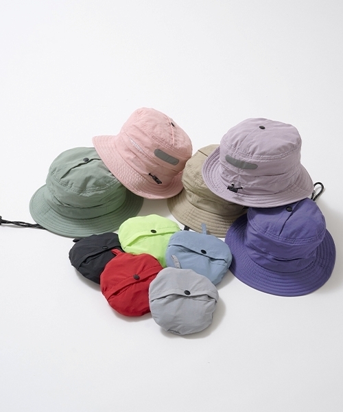 b・ROOM（ビールーム）の「【撥水加工】小さく収納できるハット（ハット・キッズ・ライトピンク/シルバーグレー/ライトカーキ/パープル/ベージュ/レッド/ブラック/レモンイエロー/ラベンダー/ブルー系その他2・54cm/52cm）」の11枚目の写真