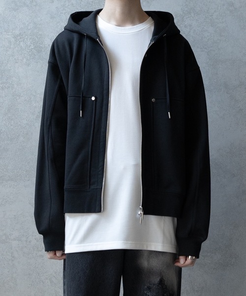 PHILTHEORY(フィルセオリー)の「Double knee zip parker/ダブルニージップパーカー(パーカー・メンズ・ブラック/ブルー/グレー・2/1/3)」の5枚目の写真