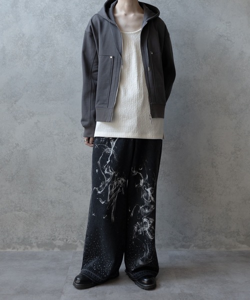 PHILTHEORY(フィルセオリー)の「Double knee zip parker/ダブルニージップパーカー(パーカー・メンズ・ブラック/ブルー/グレー・2/1/3)」の16枚目の写真