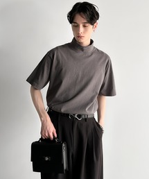 Classical Origin | 【Classical Origin】「ありそうでない。」綿100％ハイネック半袖Tシャツ／High Neck Short Sleeve 100% Cotton T-Shirt(Tシャツ/カットソー)