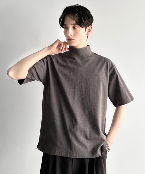 Classical Origin（クラシカルオリジン）の「【Classical Origin】「ありそうでない。」綿100％ハイネック半袖Tシャツ／High Neck Short Sleeve 100% Cotton T-Shirt（Tシャツ/カットソー・メンズ・ブラック/チャコール/オフホワイト・LARGE/MEDIUM/SMALL）」の22枚目の写真
