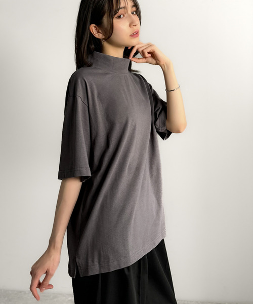 Classical Origin（クラシカルオリジン）の「【Classical Origin】「ありそうでない。」綿100％ハイネック半袖Tシャツ／High Neck Short Sleeve 100% Cotton T-Shirt（Tシャツ/カットソー・メンズ・ブラック/チャコール/オフホワイト・LARGE/MEDIUM/SMALL）」の11枚目の写真