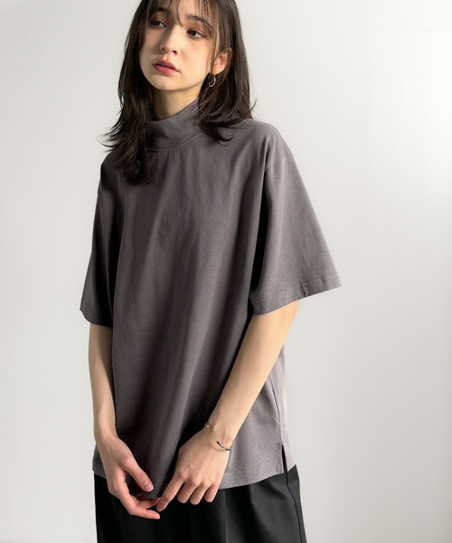 Classical Origin（クラシカルオリジン）の「【Classical Origin】「ありそうでない。」綿100％ハイネック半袖Tシャツ／High Neck Short Sleeve 100% Cotton T-Shirt（Tシャツ/カットソー・メンズ・ブラック/チャコール/オフホワイト・LARGE/MEDIUM/SMALL）」の13枚目の写真