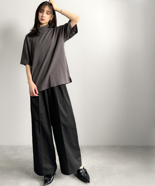 Classical Origin（クラシカルオリジン）の「【Classical Origin】「ありそうでない。」綿100％ハイネック半袖Tシャツ／High Neck Short Sleeve 100% Cotton T-Shirt（Tシャツ/カットソー・メンズ・ブラック/チャコール/オフホワイト・LARGE/MEDIUM/SMALL）」の12枚目の写真