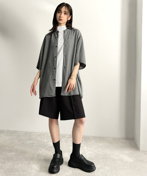 Classical Origin（クラシカルオリジン）の「【Classical Origin】「ありそうでない。」綿100％ハイネック半袖Tシャツ／High Neck Short Sleeve 100% Cotton T-Shirt（Tシャツ/カットソー・メンズ・ブラック/チャコール/オフホワイト・LARGE/MEDIUM/SMALL）」の9枚目の写真