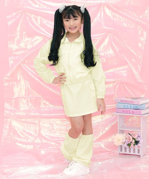 Bee des Bee(ビーデスビー)の「クロップド丈 ジップアップブルゾン(ブルゾン・キッズ・ブラック/ラベンダー/アイボリー/ピンク・110cm/100cm/120cm/130cm/140cm/150cm)」の7枚目の写真