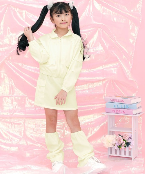 Bee des Bee(ビーデスビー)の「クロップド丈 ジップアップブルゾン(ブルゾン・キッズ・ブラック/ラベンダー/アイボリー/ピンク・110cm/100cm/120cm/130cm/140cm/150cm)」の9枚目の写真