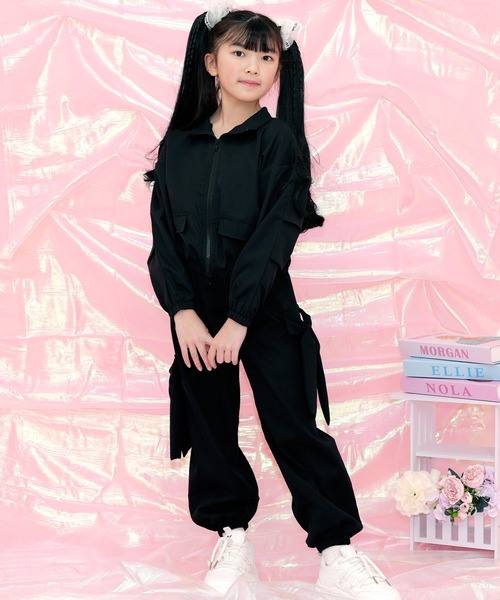 Bee des Bee(ビーデスビー)の「クロップド丈 ジップアップブルゾン(ブルゾン・キッズ・ブラック/ラベンダー/アイボリー/ピンク・110cm/100cm/120cm/130cm/140cm/150cm)」の12枚目の写真