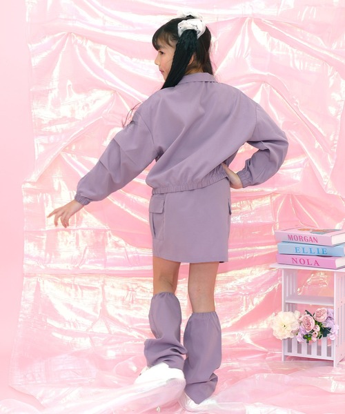 Bee des Bee(ビーデスビー)の「クロップド丈 ジップアップブルゾン(ブルゾン・キッズ・ブラック/ラベンダー/アイボリー/ピンク・110cm/100cm/120cm/130cm/140cm/150cm)」の17枚目の写真