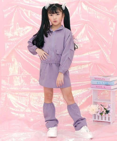 Bee des Bee(ビーデスビー)の「クロップド丈 ジップアップブルゾン(ブルゾン・キッズ・ブラック/ラベンダー/アイボリー/ピンク・110cm/100cm/120cm/130cm/140cm/150cm)」の19枚目の写真