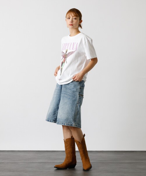 GOOD ROCK SPEED（グッドロックスピード）の「【GOOD ROCK SPEED/グッドロックスピード】NIRVANA TEE /ニルバーナ/ フォトTシャツ（Tシャツ/カットソー・メンズ・スミクロ/インディゴブルー/ホワイト/ブラック系その他/ホワイト系その他/ブラウン/ブラック系その他2・M/XL/L）」の13枚目の写真