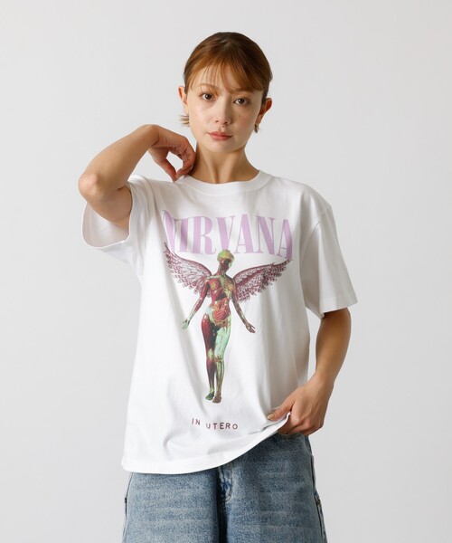 GOOD ROCK SPEED（グッドロックスピード）の「【GOOD ROCK SPEED/グッドロックスピード】NIRVANA TEE /ニルバーナ/ フォトTシャツ（Tシャツ/カットソー・メンズ・スミクロ/インディゴブルー/ホワイト/ブラック系その他/ホワイト系その他/ブラウン/ブラック系その他2・M/XL/L）」の15枚目の写真