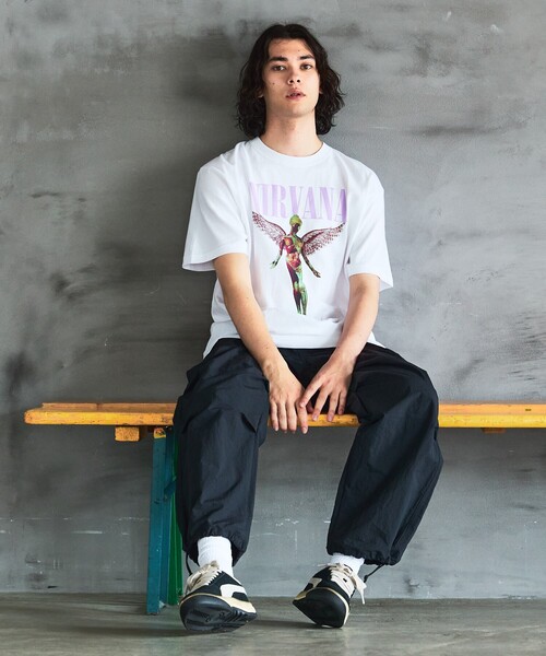 GOOD ROCK SPEED（グッドロックスピード）の「【GOOD ROCK SPEED/グッドロックスピード】NIRVANA TEE /ニルバーナ/ フォトTシャツ（Tシャツ/カットソー・メンズ・スミクロ/インディゴブルー/ホワイト/ブラック系その他/ホワイト系その他/ブラウン/ブラック系その他2・M/XL/L）」の18枚目の写真