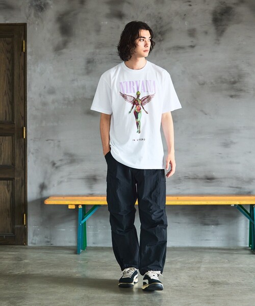 GOOD ROCK SPEED（グッドロックスピード）の「【GOOD ROCK SPEED/グッドロックスピード】NIRVANA TEE /ニルバーナ/ フォトTシャツ（Tシャツ/カットソー・メンズ・スミクロ/インディゴブルー/ホワイト/ブラック系その他/ホワイト系その他/ブラウン/ブラック系その他2・M/XL/L）」の19枚目の写真