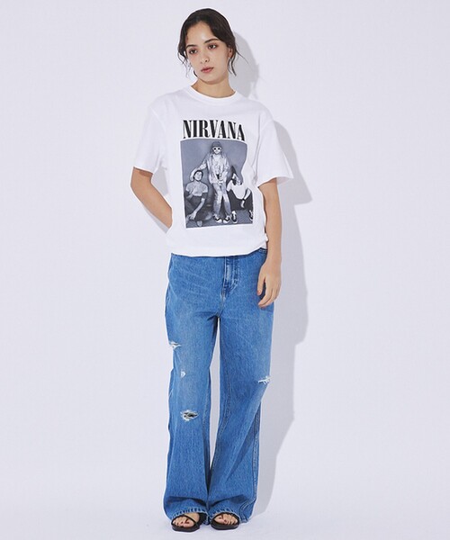 GOOD ROCK SPEED（グッドロックスピード）の「【GOOD ROCK SPEED/グッドロックスピード】NIRVANA TEE /ニルバーナ/ フォトTシャツ（Tシャツ/カットソー・メンズ・スミクロ/インディゴブルー/ホワイト/ブラック系その他/ホワイト系その他/ブラウン/ブラック系その他2・M/XL/L）」の21枚目の写真