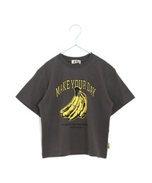バナナとロゴ半袖Tシャツ■パパサイズ