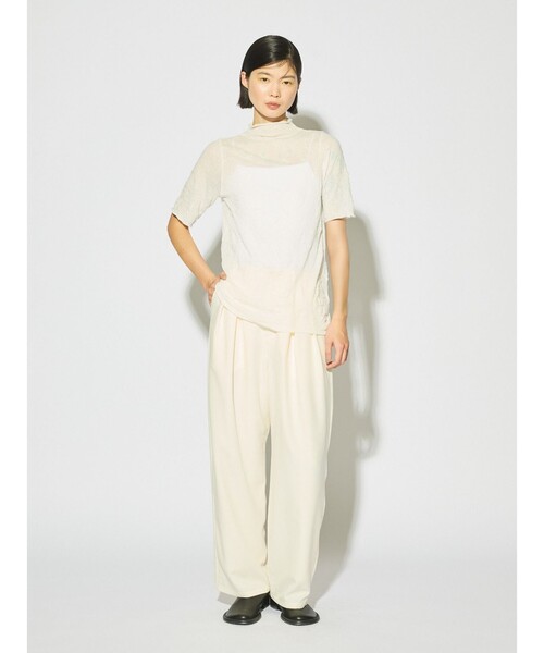 MIDIUMISOLID（ミディウミソリッド）の「MIDIUMISOLID for Ladies タックワイドテーパードパンツ（その他パンツ・レディース・ブラック/ライトグレー/アイボリー・FREE）」の2枚目の写真